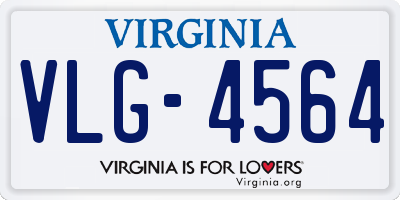 VA license plate VLG4564
