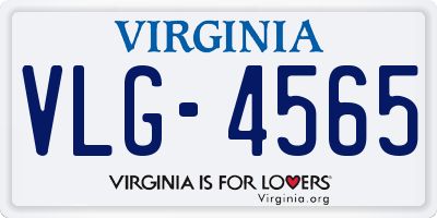 VA license plate VLG4565