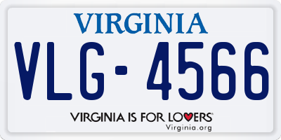 VA license plate VLG4566