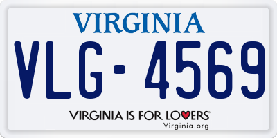 VA license plate VLG4569