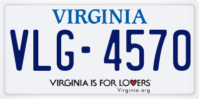 VA license plate VLG4570