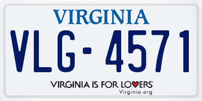 VA license plate VLG4571