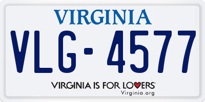 VA license plate VLG4577