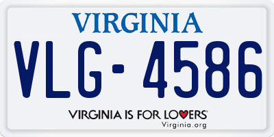 VA license plate VLG4586
