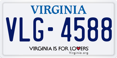 VA license plate VLG4588