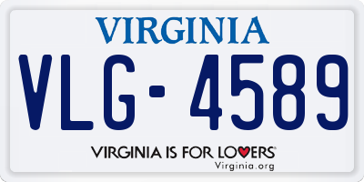 VA license plate VLG4589