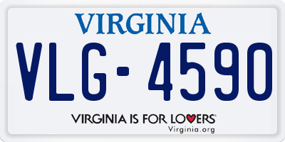 VA license plate VLG4590