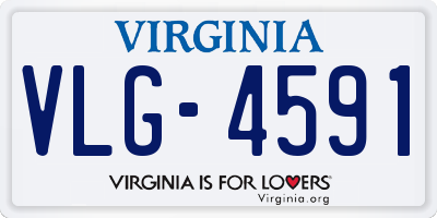 VA license plate VLG4591