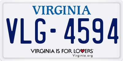 VA license plate VLG4594