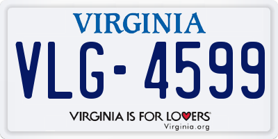VA license plate VLG4599