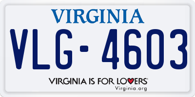 VA license plate VLG4603