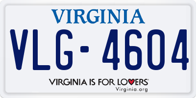 VA license plate VLG4604