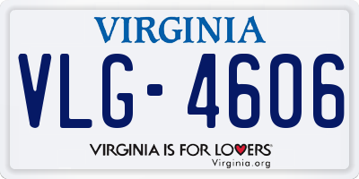 VA license plate VLG4606