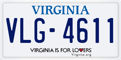 VA license plate VLG4611