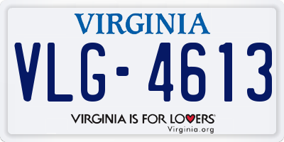 VA license plate VLG4613