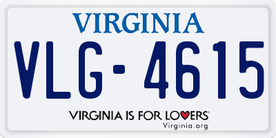 VA license plate VLG4615