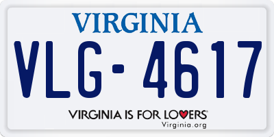 VA license plate VLG4617