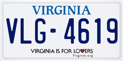 VA license plate VLG4619