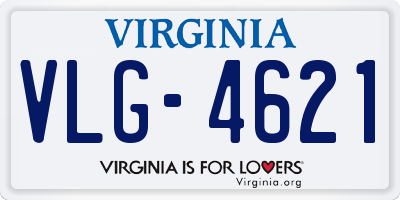VA license plate VLG4621