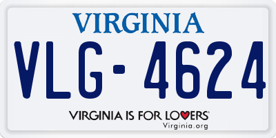 VA license plate VLG4624