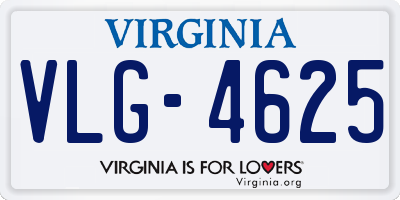 VA license plate VLG4625