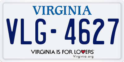 VA license plate VLG4627