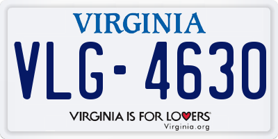 VA license plate VLG4630