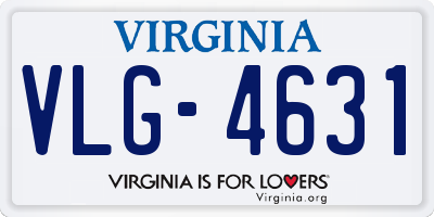VA license plate VLG4631