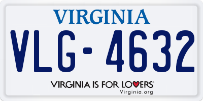 VA license plate VLG4632