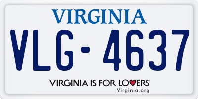 VA license plate VLG4637