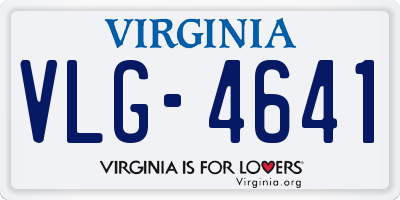 VA license plate VLG4641