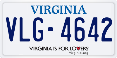 VA license plate VLG4642
