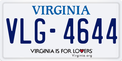 VA license plate VLG4644