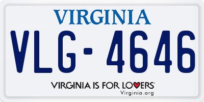 VA license plate VLG4646