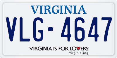 VA license plate VLG4647