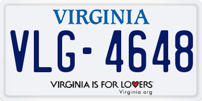 VA license plate VLG4648