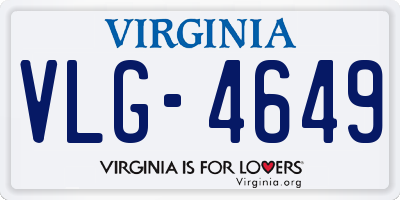 VA license plate VLG4649