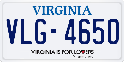 VA license plate VLG4650