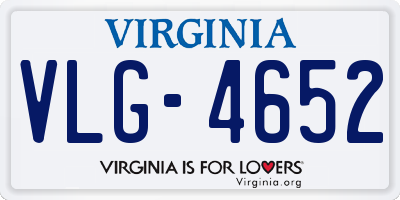 VA license plate VLG4652