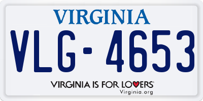 VA license plate VLG4653