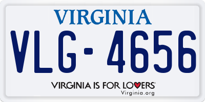 VA license plate VLG4656
