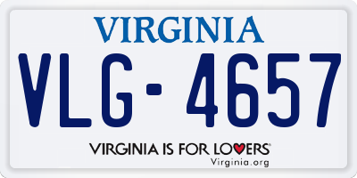 VA license plate VLG4657