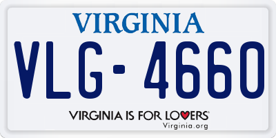 VA license plate VLG4660