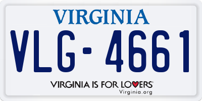 VA license plate VLG4661