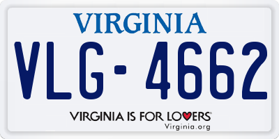 VA license plate VLG4662