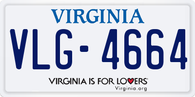 VA license plate VLG4664