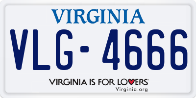 VA license plate VLG4666