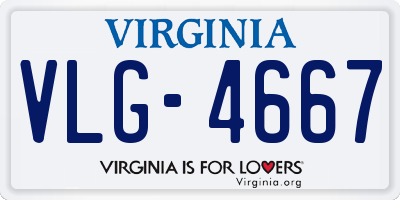 VA license plate VLG4667
