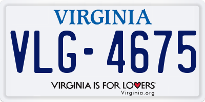 VA license plate VLG4675