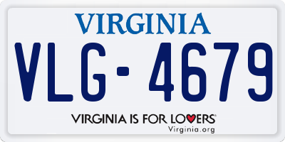 VA license plate VLG4679